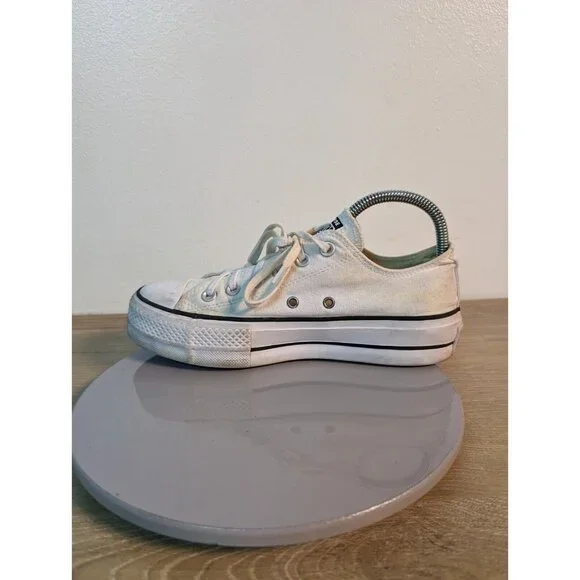 Converse Chuck Taylor AS Lift Low Top Shoe Sneaker Womens Size 8 White 560251C - Picture 6 of 10